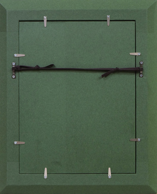 中村静子「花」油絵・SM 額縁裏側画像