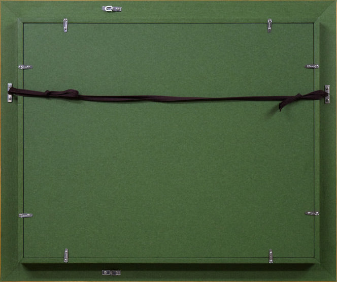 中村善策「高島漁港(小樽)」油絵・F6号 額縁裏側画像