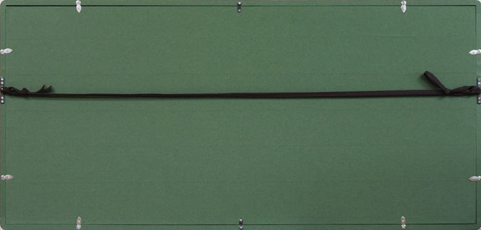 中村善策「層雲峡/大沼と駒ヶ岳/石狩平野/忍路湾にて」水彩画 額縁裏側画像