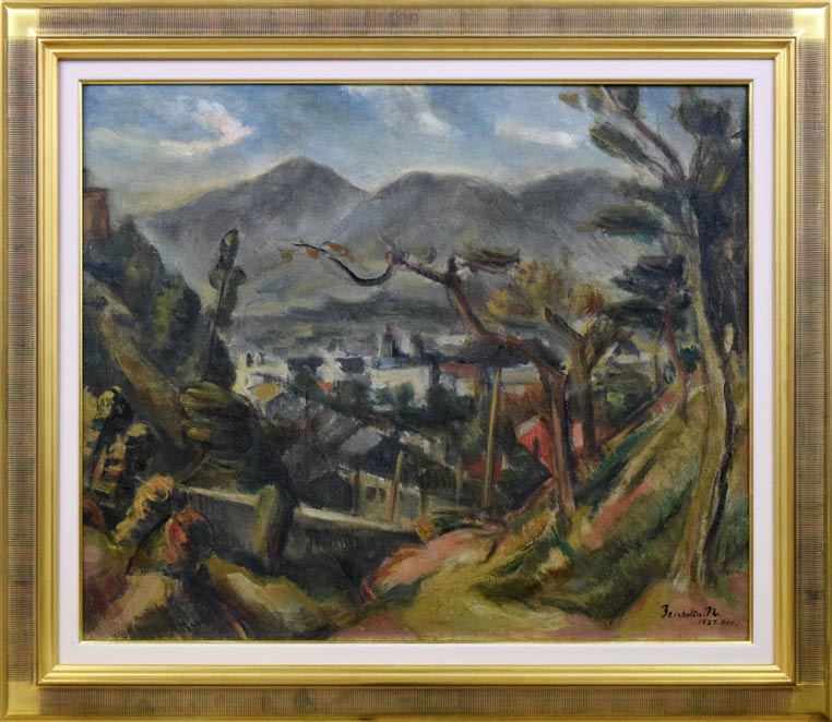 中村善策「北海道風景画」油絵・F20号