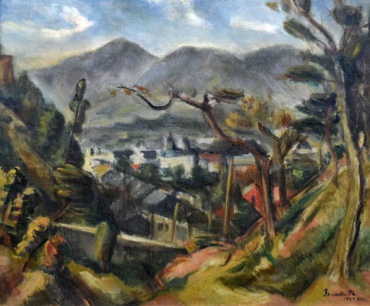 中村善策「北海道風景画」油絵・F20号 作品全体拡大画像