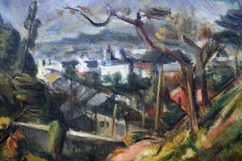 中村善策「北海道風景画」油絵・F20号 拡大部分2