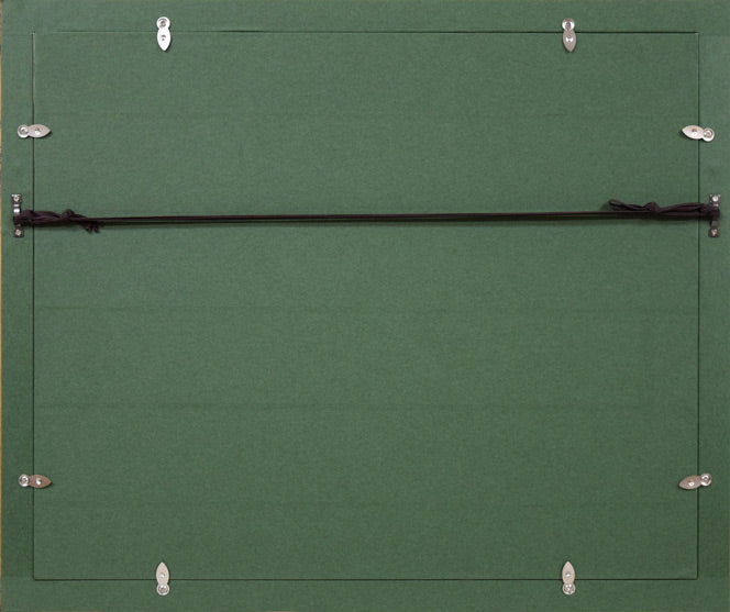 中野北溟「飛龍」肉筆書額装 額縁裏側画像