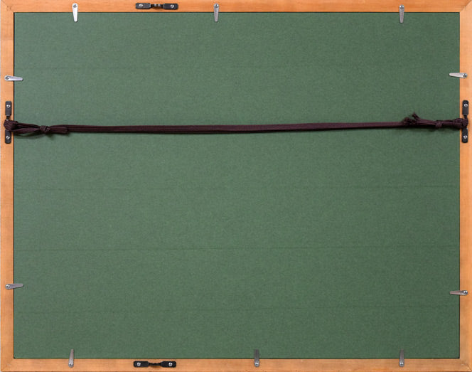 並木一「Tree Scene 30」木版画 額縁裏側画像