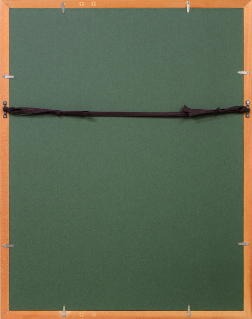 並木一「花みず木-1」木版画 額縁裏側画像