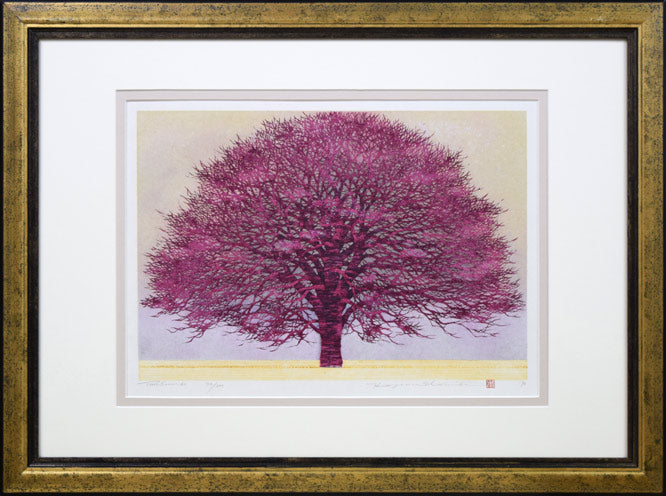 並木一「Tree Scene 60」木版画