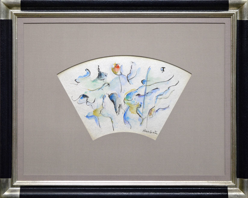 難波田龍起「野」水彩画