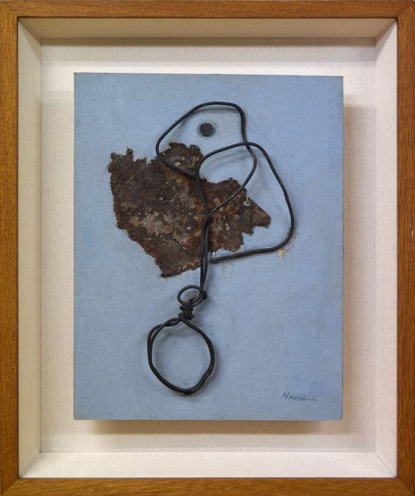 難波田龍起「鉄片コラージュB」1995年作