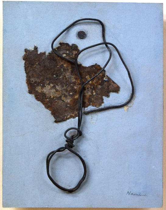 難波田龍起「鉄片コラージュB」1995年作 作品全体拡大画像