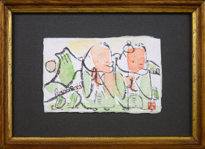 成田泰明「五窓作品2」墨彩画 拡大画像1