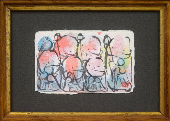 成田泰明「五窓作品2」墨彩画 拡大画像9