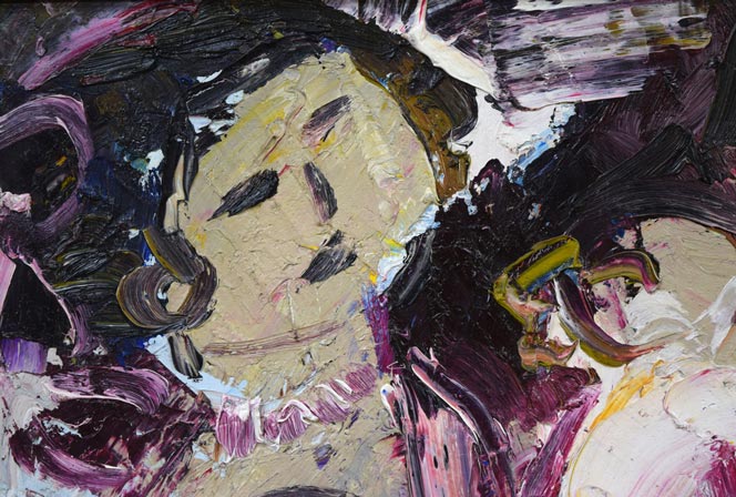 成田泰明「無題」油絵・F10号 拡大画像1