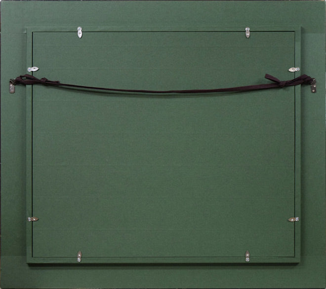 成田泰明「無題」油絵・F10号 額縁裏側画像