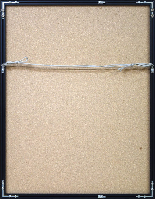 二部黎「裸婦像」コンテ素描 額縁裏側画像