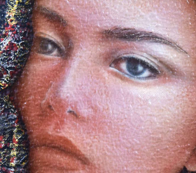 西田靖郎「Eclipse(日食)」油絵・F4号 拡大画像2