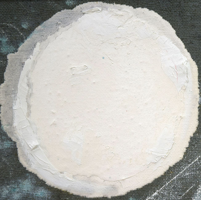 西村計雄「月と南の花」油絵・仏F3号 拡大画像1