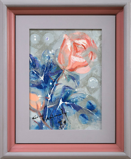 西村計雄「ばら」油絵・仏F1号