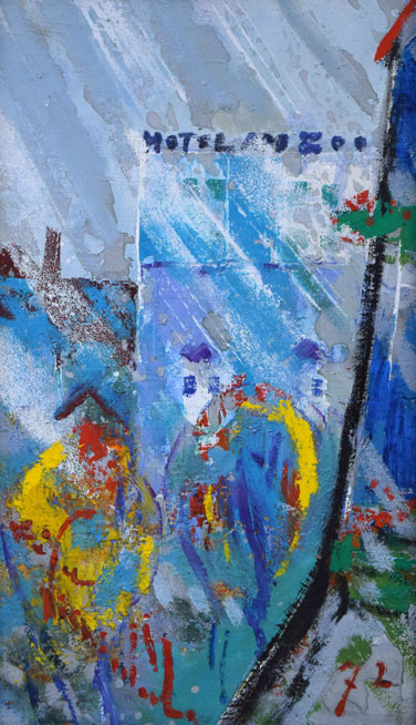 西村計雄「北のベルリン」油絵・仏M3号　作品全体拡大画像