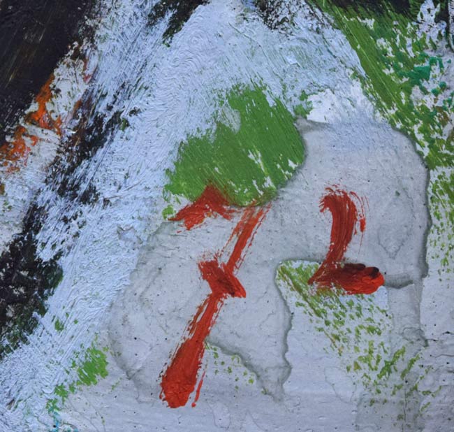 西村計雄「北のベルリン」油絵・仏M3号 年記(1972年作)拡大画像