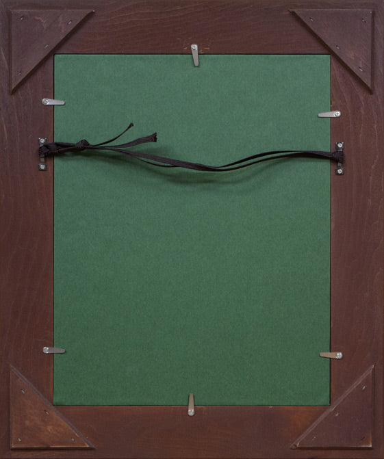 野田典男「花A」油絵・SM 額縁裏側部分