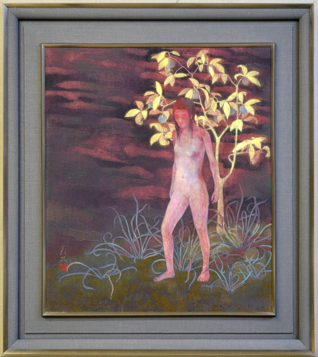 野村義照「午後」日本画・P10号