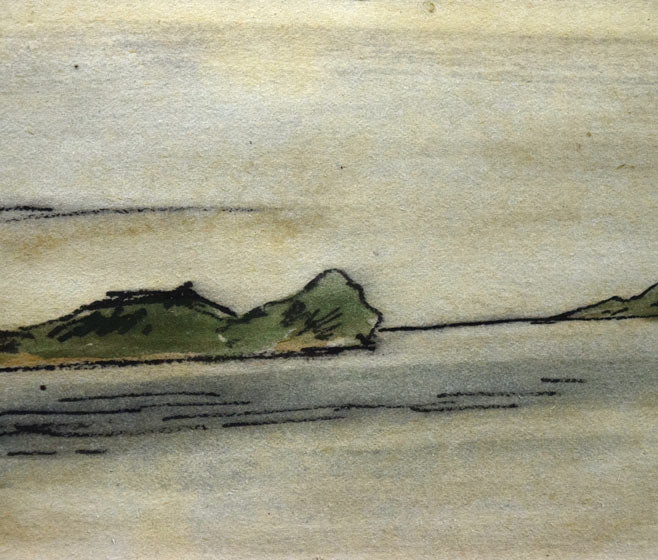 能勢真美「小豆島」水彩画 拡大画像2