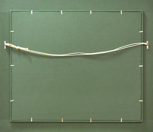 野崎利喜男「グラース展望(南仏)」油絵・F20号 額縁裏側部分