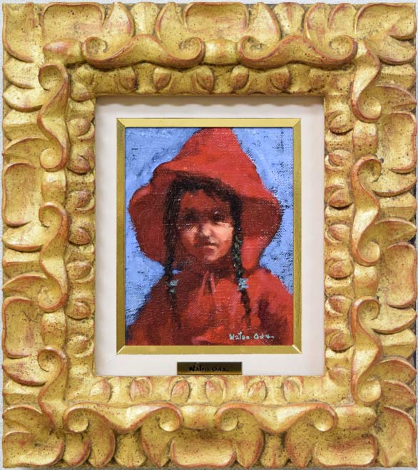 小田和典「ベドウィンの少女」油絵・F0号