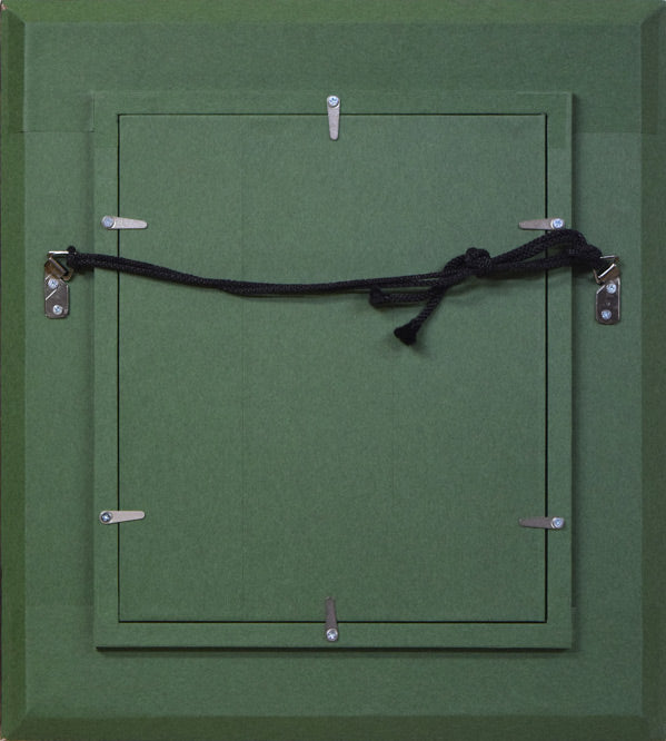 小田和典「ベドウィンの少女」油絵・F0号 額縁裏側画像