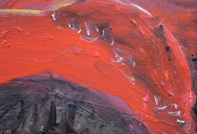 織田広喜「少女」油絵・F3号 拡大画像2