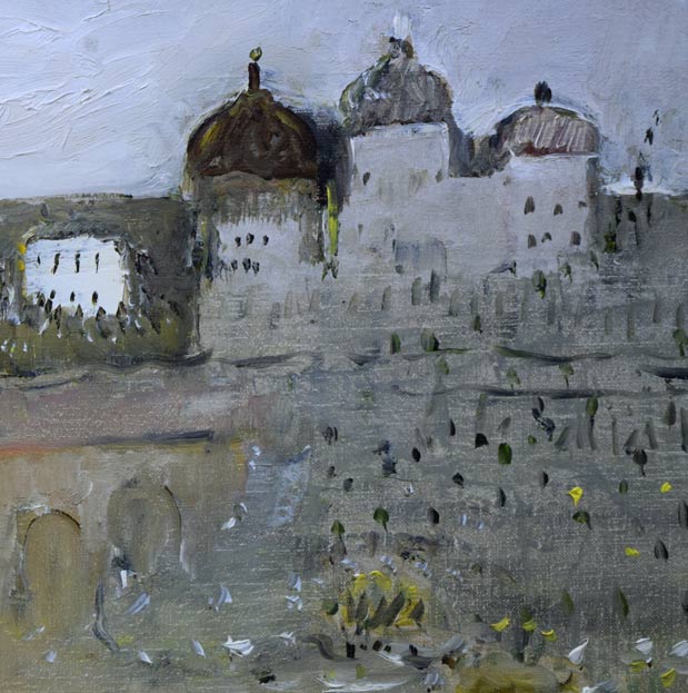 織田広喜「コルドバ川岸風景(イスパニア)」油絵・F6号 拡大画像2