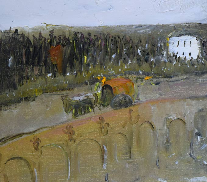 織田広喜「コルドバ川岸風景(イスパニア)」油絵・F6号 拡大画像3