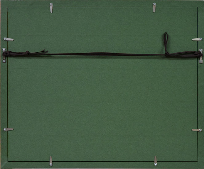 織田義郎「The Venice Ⅳ」銅版画に手彩色 額縁裏側画像