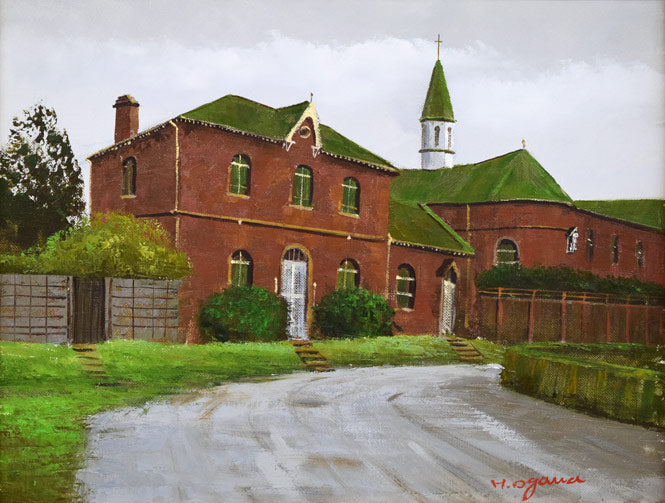 小川久雄「女子修道院(函館・湯の川)」油絵・F6号 作品全体画像