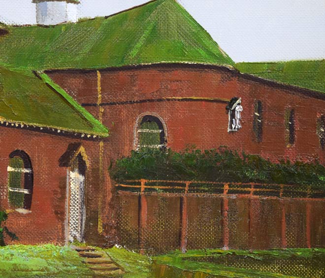 小川久雄「女子修道院(函館・湯の川)」油絵・F6号 拡大画像4