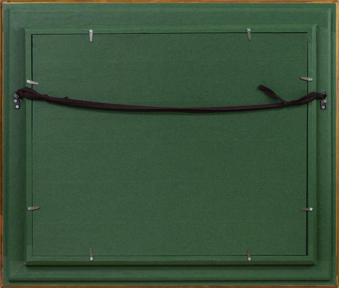 小川久雄「女子修道院(函館・湯の川)」油絵・F6号 額縁裏側画像