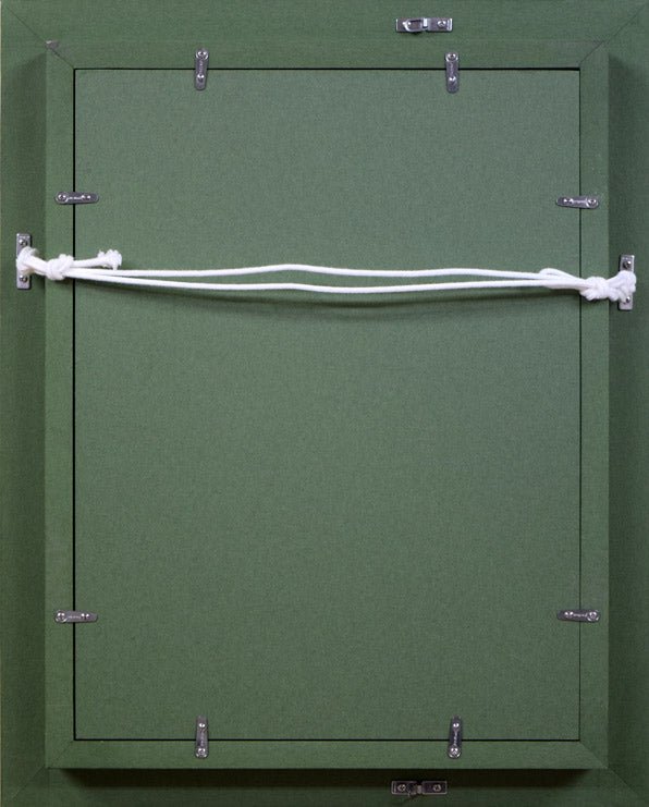 小川緑「バラ」油絵・F4号 額縁裏側部分