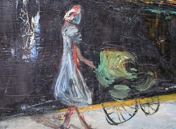 小川緑「天主堂」油絵・F8号 拡大画像2