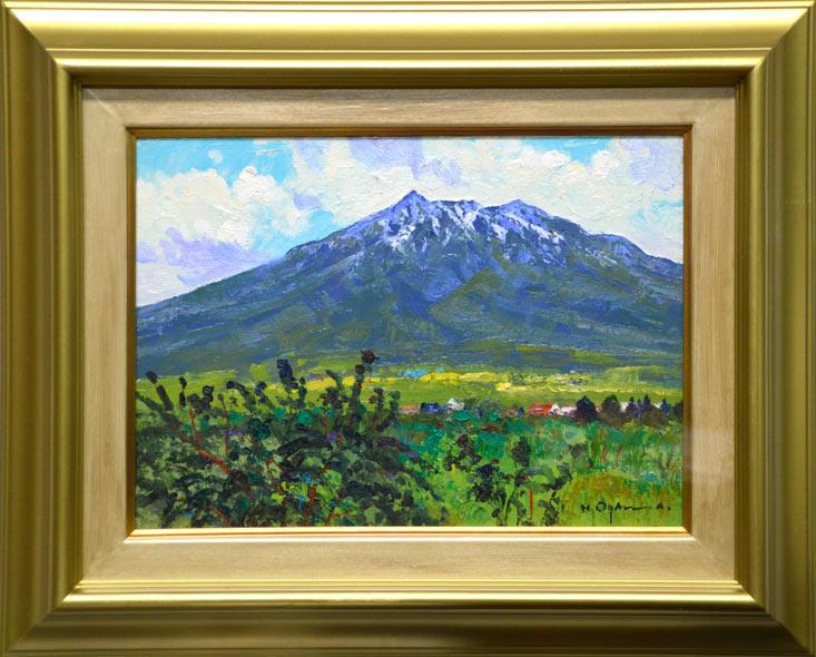 小川博「岩木山」油絵・F4号