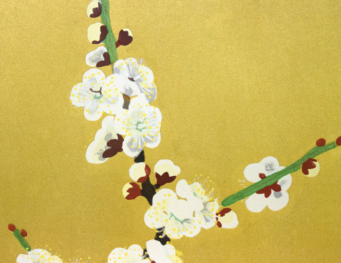 小倉遊亀「梅」木版画 拡大画像3