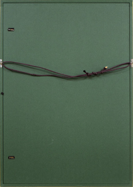 小倉遊亀「梅」木版画 額縁裏側画像