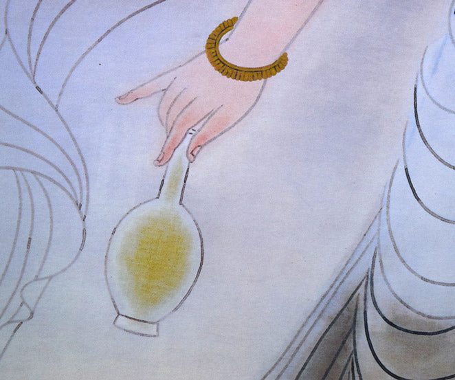 小倉遊亀「観自在」彩霧描画方式複製画掛軸・共箱 拡大画像4