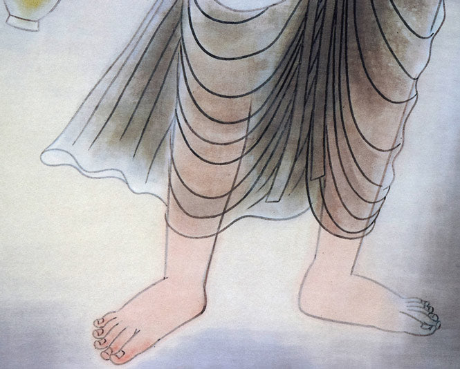 小倉遊亀「観自在」彩霧描画方式複製画掛軸・共箱 拡大画像5