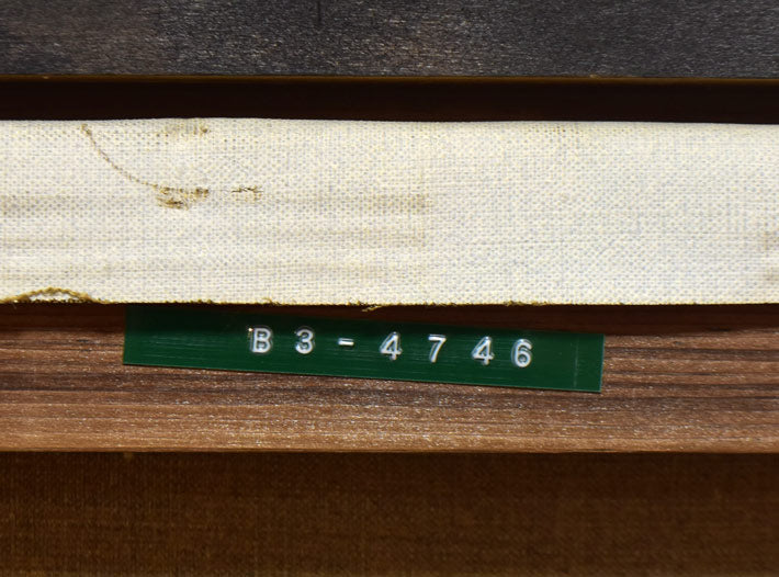 奥龍之介「小鳥と少女」油絵・F8号 「一枚の繪」管理番号シール