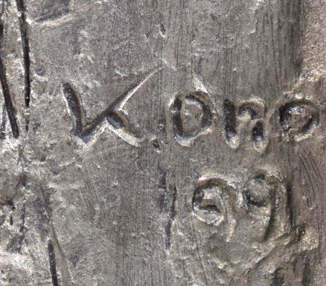 小野健壽「裸婦」レリーフ額装(樹脂に塗装) サイン・年記(1991年作)拡大画像