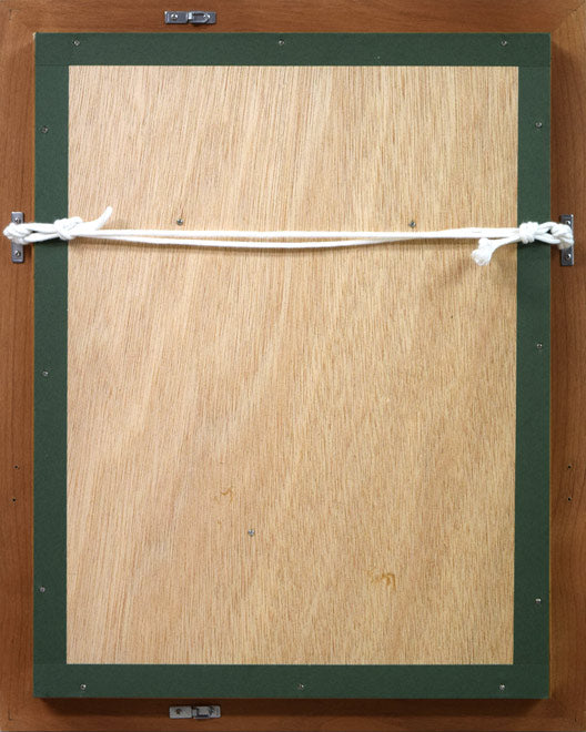 小野健壽「裸婦」レリーフ額装(樹脂に塗装) 額縁裏側画像