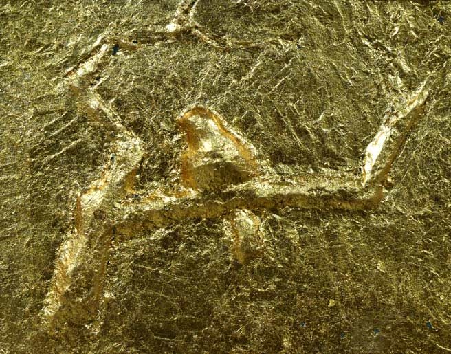 小野健壽「早春譜」レリーフ(樹脂に金箔コーティング)額装 拡大画像2