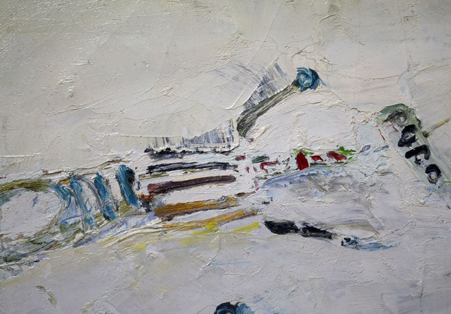 小野州一「静物」油絵・F8号 拡大画像1