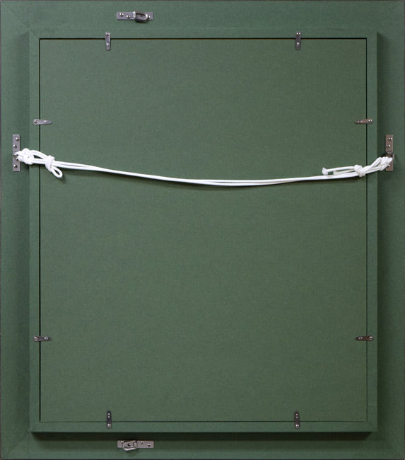 小野州一「花」油絵・F8号 額縁裏側画像