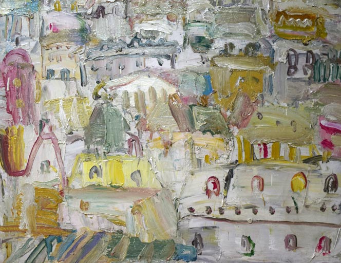 小野州一「巴里」油絵・S40号 拡大画像5